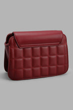 تنزيل الصورة على معرض الصور، Redtag-Maroon-Chocolate-Quilted-Cross-Body-Bag-Cross-Body-Bags-Women-