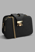 Load image into Gallery viewer, Redtag-Black-Textured-Cross-Body-Bag-Cross-Body-Bags-Women-