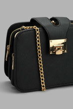Load image into Gallery viewer, Redtag-Black-Textured-Cross-Body-Bag-Cross-Body-Bags-Women-