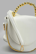 تنزيل الصورة على معرض الصور، Redtag-White-Gold-Embellished-Chain-Cross-Body-Bag-Cross-Body-Bags-Women-