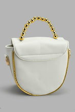 تنزيل الصورة على معرض الصور، Redtag-White-Gold-Embellished-Chain-Cross-Body-Bag-Cross-Body-Bags-Women-