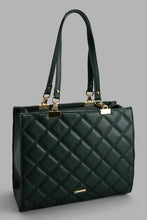 Load image into Gallery viewer, Redtag-Green-Quilted-Tote-Bag-Tote-Bags-Women-