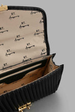 Load image into Gallery viewer, Redtag-Black-Pleated-Day-Bag-Day-Bags-Women-