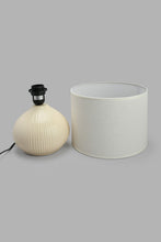Load image into Gallery viewer, Redtag-Taupe-Round-Base-Table-Lamp-Table-Lamps-Home-Decor-