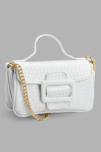Load image into Gallery viewer, Redtag-White-Textured-Cross-Body-Bag-Cross-Body-Bags-Women-