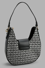 Load image into Gallery viewer, Redtag-Black-Chain-Embellished-Slouch-Bag-Slouch-Bags-Women-