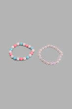 Load image into Gallery viewer, Pink Floral Necklace And Bracelet (Set of 2)