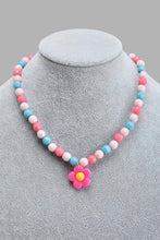 Load image into Gallery viewer, Pink Floral Necklace And Bracelet (Set of 2)