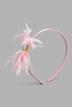 Load image into Gallery viewer, Pink Headband And Hair Clip For Girls (Set of 2)
