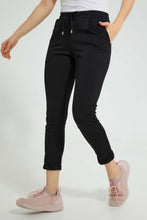 تنزيل الصورة على معرض الصور، Redtag-Black-Tapered-Leg-Turn-Up-Trouser-Trousers-Women's-