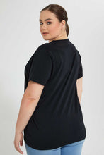 Load image into Gallery viewer, Redtag-Black-T-Shirt-For-Women-Graphic-T-Shirts-Women's-