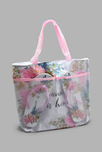 Load image into Gallery viewer, Redtag-Multicolour-Printed-Beach-Bag-With-Flip-Flop-Beach-Bags-Women-