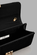 Load image into Gallery viewer, Redtag-Black-Pleated-Clutch-Bag-Clutches-Women-