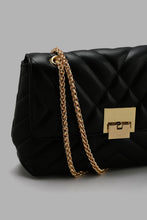 Load image into Gallery viewer, Redtag-Black-Quilted-Clutch-Bag-Clutches-Women-