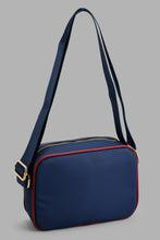 Load image into Gallery viewer, Redtag-Navy-Embossed-Messenger-Bag-Massenger-Bag-Men's-