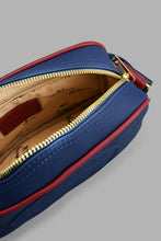Load image into Gallery viewer, Redtag-Navy-Embossed-Messenger-Bag-Massenger-Bag-Men's-