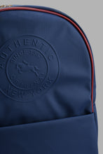 Load image into Gallery viewer, Redtag-Navy-Embossed-Backpack-Backpacks-Men's-