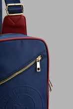 Load image into Gallery viewer, Redtag-Navy-Embossed-Sling-Bag-Duffle-Bag-Men's-