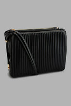 Load image into Gallery viewer, Redtag-Black-Pleated-Cross-Body-Bag-Cross-Body-Bags-Women-