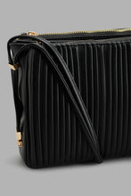 Load image into Gallery viewer, Redtag-Black-Pleated-Cross-Body-Bag-Cross-Body-Bags-Women-