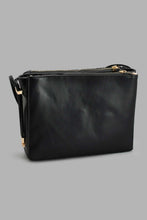 Load image into Gallery viewer, Redtag-Black-Pleated-Cross-Body-Bag-Cross-Body-Bags-Women-