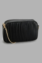 Load image into Gallery viewer, Redtag-Black-Pleated-Cross-Body-Bag-Cross-Body-Bags-Women-