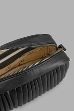 Load image into Gallery viewer, Redtag-Black-Pleated-Cross-Body-Bag-Cross-Body-Bags-Women-