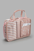 Load image into Gallery viewer, Redtag-Pink-And-White-Printed-Cosmetic-Pouches-Cosmetic-Pouches-Women-