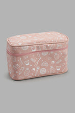 Load image into Gallery viewer, Redtag-Pink-And-White-Printed-Cosmetic-Pouches-Cosmetic-Pouches-Women-