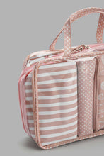 Load image into Gallery viewer, Redtag-Pink-And-White-Printed-Cosmetic-Pouches-Cosmetic-Pouches-Women-