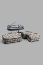 Load image into Gallery viewer, Redtag-Grey-And-Pink-Floral-Printed-Cosmetic-Pouches-Cosmetic-Pouches-Women-
