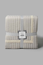 Load image into Gallery viewer, Redtag-Beige-Bedspread-Set-With-Lace-
-(King-Size)-Bedspreads-Home-Bedroom-