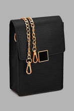 Load image into Gallery viewer, Redtag-Black-Textured-Mobile-Pouches-Mobile-Pouches-Women-