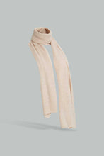 Load image into Gallery viewer, Redtag-Beige-Crinkle-Scarf-Fashion-Scarves-Girls-