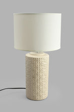 Load image into Gallery viewer, Redtag-Taupe-Embosed-Ceramic-Table-Lamp-Table-Lamps-Home-Decor-