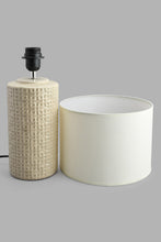 Load image into Gallery viewer, Redtag-Taupe-Embosed-Ceramic-Table-Lamp-Table-Lamps-Home-Decor-