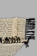 Load image into Gallery viewer, Redtag-White-Cotton-Woven-Dhurrie-Rugs-Home-Decor-