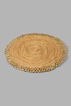 Load image into Gallery viewer, Redtag-Brown-Jute-Woven-Round-Dhurrie-Rugs-Home-Decor-