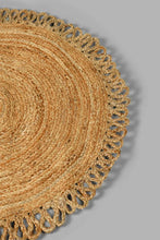 Load image into Gallery viewer, Redtag-Brown-Jute-Woven-Round-Dhurrie-Rugs-Home-Decor-
