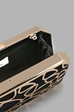Load image into Gallery viewer, Redtag-Black-Textured-Eveining-Clutch-Clutches-Women-