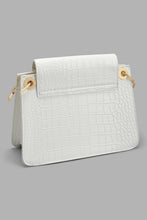 Load image into Gallery viewer, Redtag-White-With-Gold-Embellished-Chain-Eveining-Clutch-Clutches-Women-