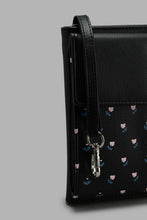 Load image into Gallery viewer, Redtag-Black-Floral--Mobile-Purse-Purses-Women-