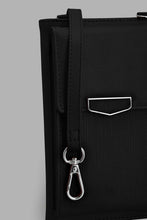 Load image into Gallery viewer, Redtag-Black-Textured-Mobile-Purse-Purses-Women-