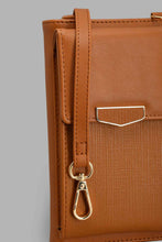 Load image into Gallery viewer, Redtag-Tan-Textured-Mobile-Purse-Purses-Women-
