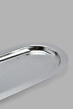 Load image into Gallery viewer, Redtag-Silver-Hammered-Two-Tier-Oval-Dish-With-Gold-Brass-Stand-Serving-Dish-Home-Dining-