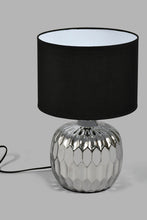 Load image into Gallery viewer, Redtag-Silver-Ceramic-Base-Table-Lamp-Colour:Black,-Colour:Silver,-Filter:Home-Decor,-HMW-HOM-Table-Lamps,-New-In,-New-In-HMW-HOM,-Non-Sale,-S22A,-Section:Homewares-Home-Decor-