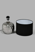 Load image into Gallery viewer, Redtag-Silver-Ceramic-Base-Table-Lamp-Colour:Black,-Colour:Silver,-Filter:Home-Decor,-HMW-HOM-Table-Lamps,-New-In,-New-In-HMW-HOM,-Non-Sale,-S22A,-Section:Homewares-Home-Decor-