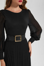 Load image into Gallery viewer, Redtag-Black-Crewneck-Longsleeve-Dress-Dresses-Women's-