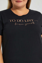 تنزيل الصورة على معرض الصور، Redtag-Black-Graphic-T-Shirt-Colour:Black,-Filter:Plus-Size,-LDP-T-Shirts,-New-In,-New-In-LDP,-Non-Sale,-S22B,-Section:Women,-TBL-Women's-
