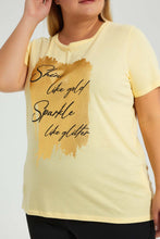 تنزيل الصورة على معرض الصور، Redtag-Yellow-Graphic-T-Shirt-Colour:Yellow,-Filter:Plus-Size,-LDP-T-Shirts,-New-In,-New-In-LDP,-Non-Sale,-S22B,-Section:Women,-TBL-Women's-